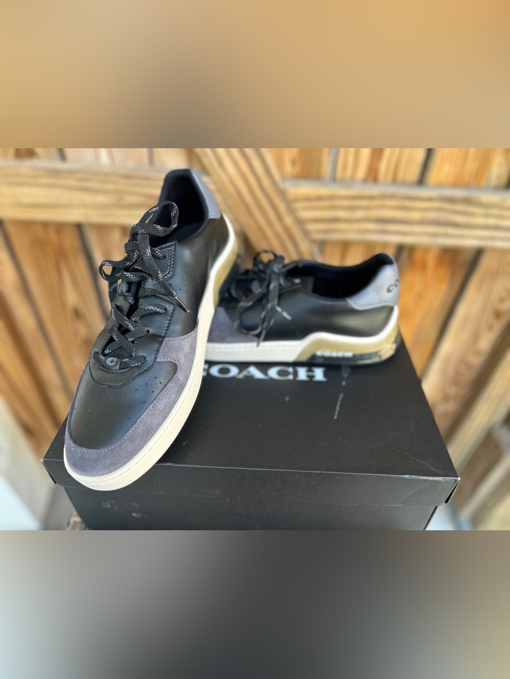 Coach Citysole Court sneakers in a black and charcoal gray- men’s size 11.5